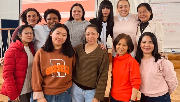 Group photo with the participants from SEEAWA at our public narrative training workshop